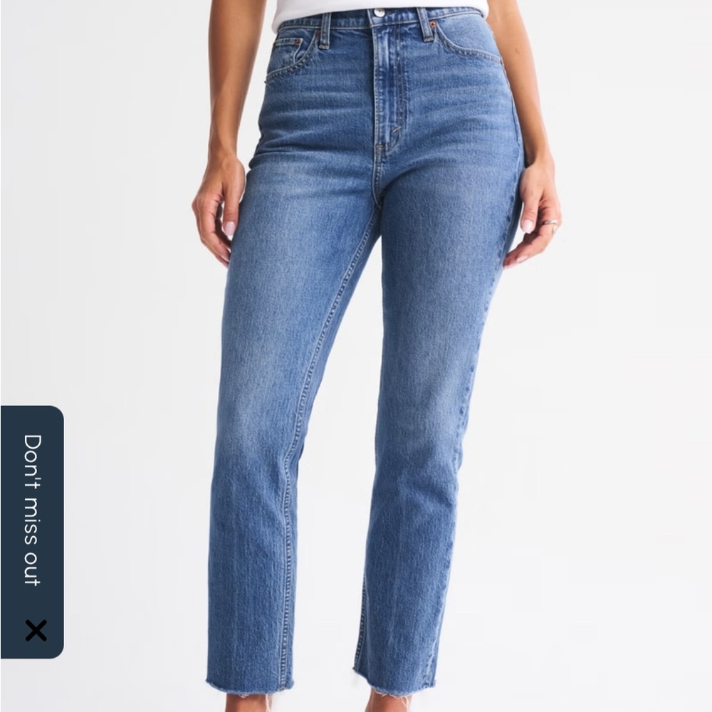 Abercrombie & Fitch Women's Straight Leg Blue Jeans